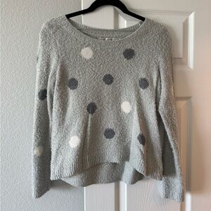 Lauren Conrad Gray Polka Dot Sweater